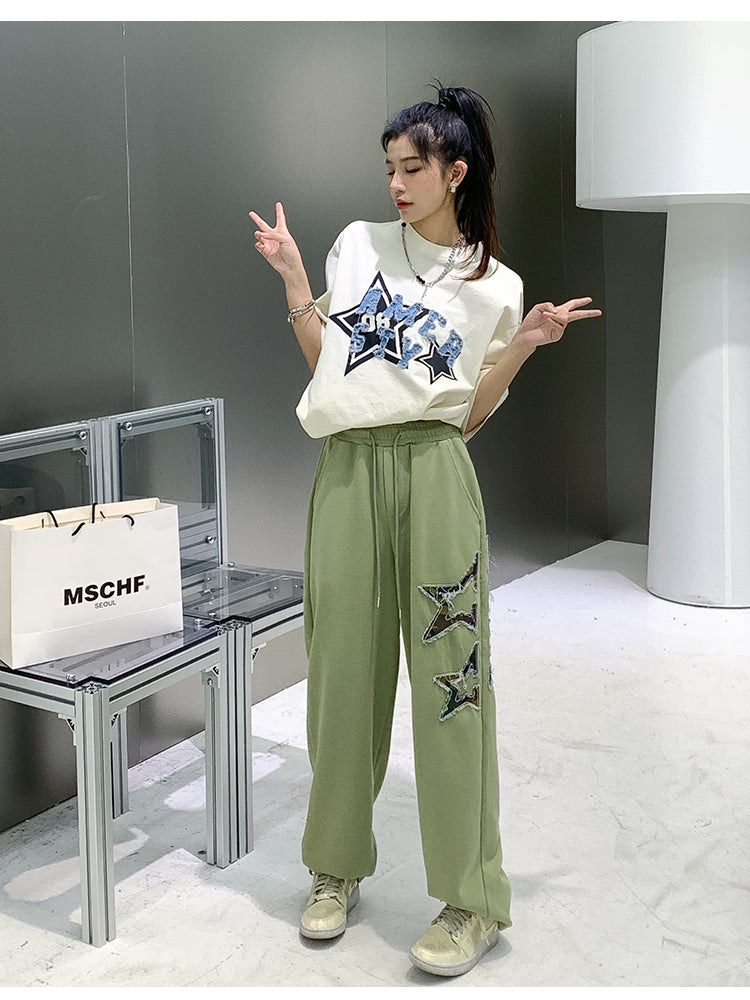 Pentagram Loose Straight Trousers Children
