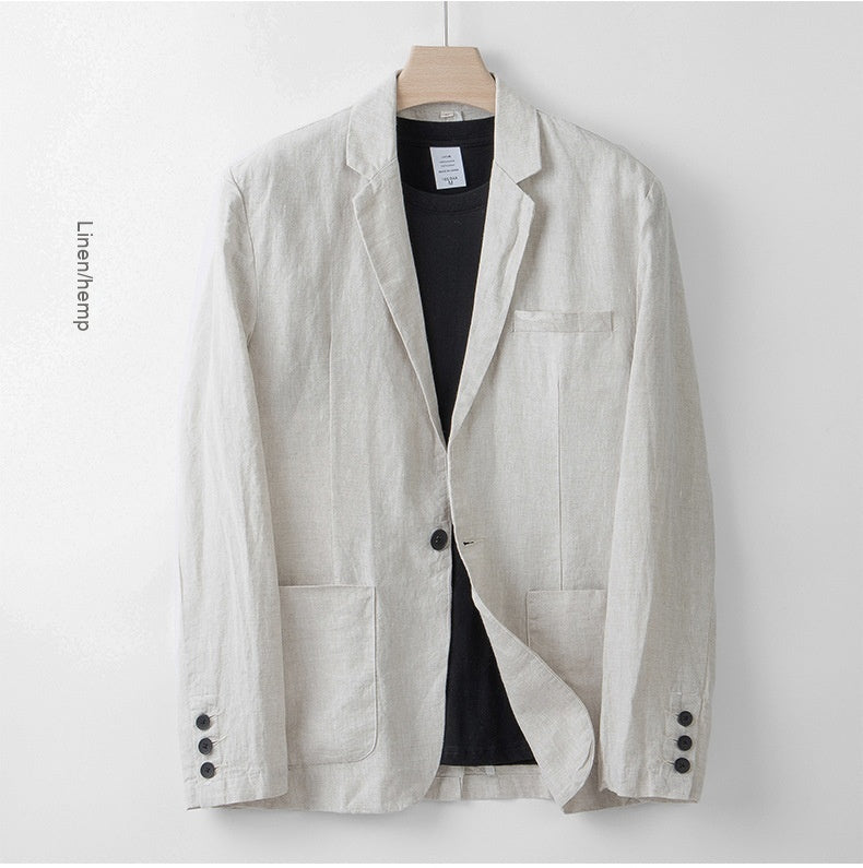 Linen Suit Men's Loose Casual Jacket