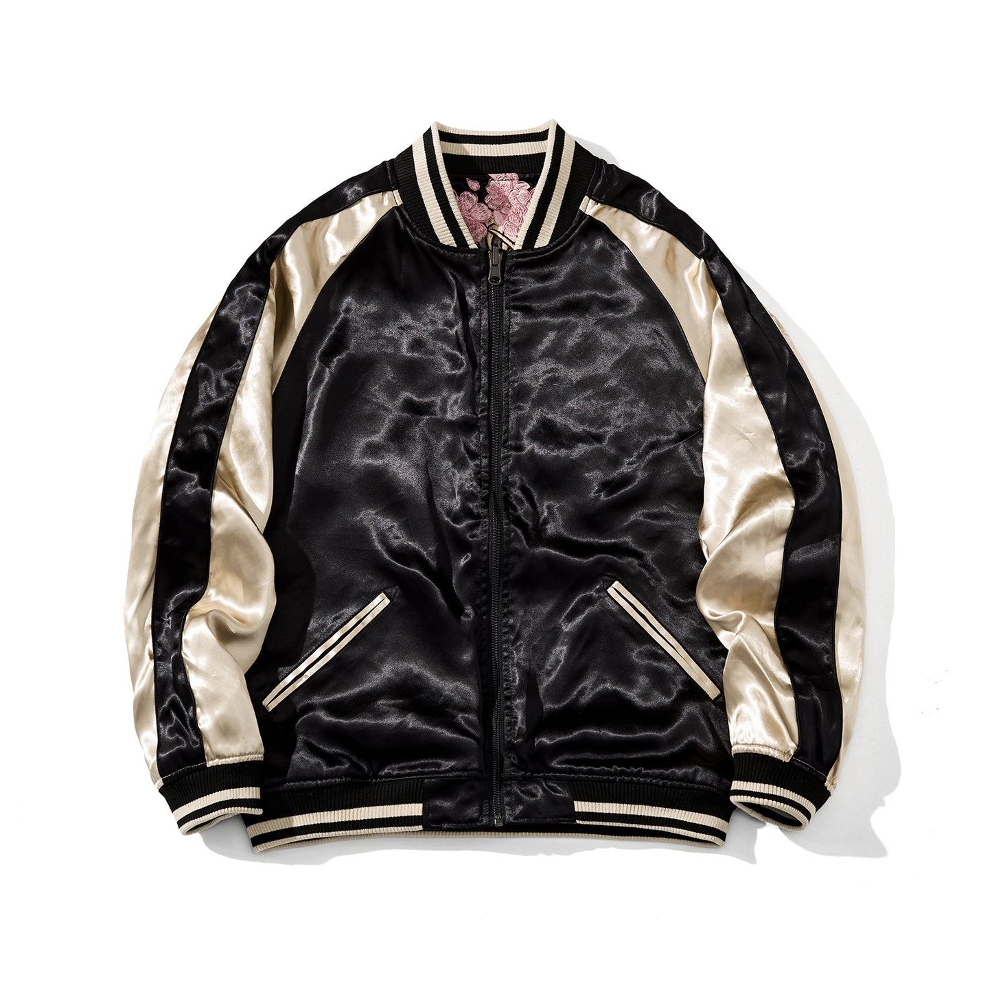Mens Loose Fit Polyester Embroidered Chinese Style Jacket