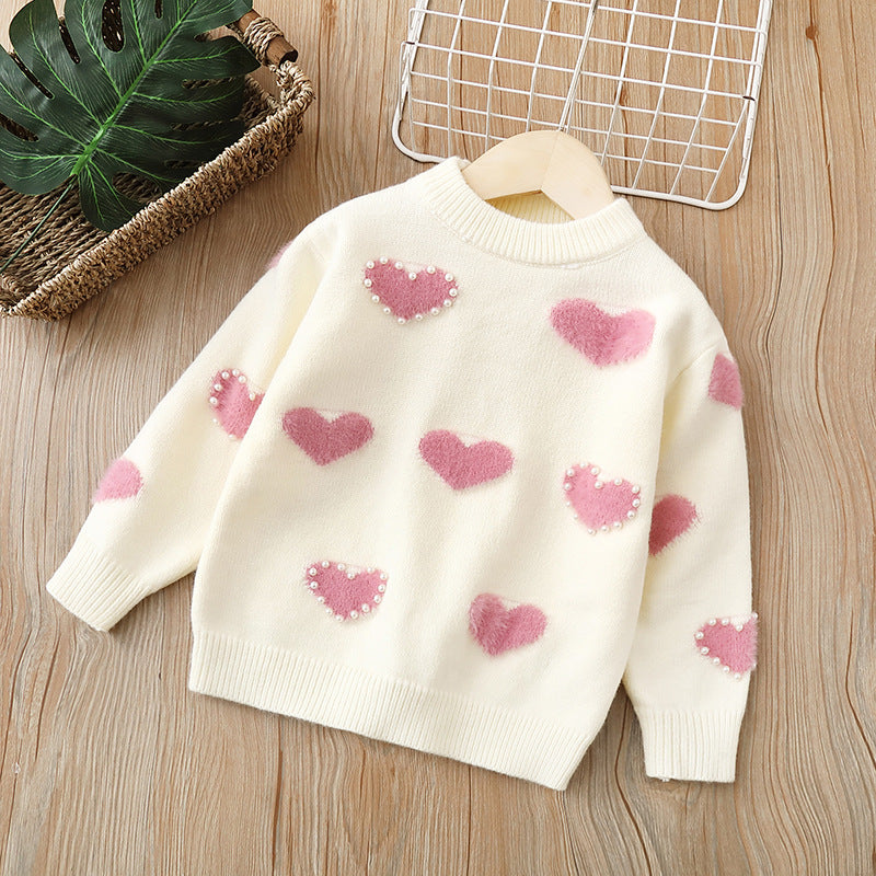 Pigestriktrøje Strik Pullover Cardigan Top