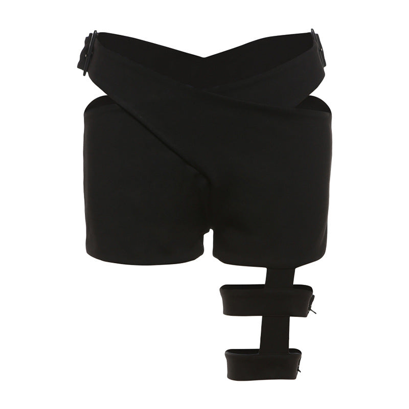 Slim-fit Street Fashion High Waist Casual Straight-leg Shorts