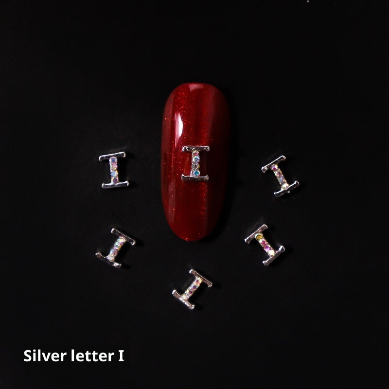 Nail Crystal LZ Personality 26 Letters Alloy Ornament