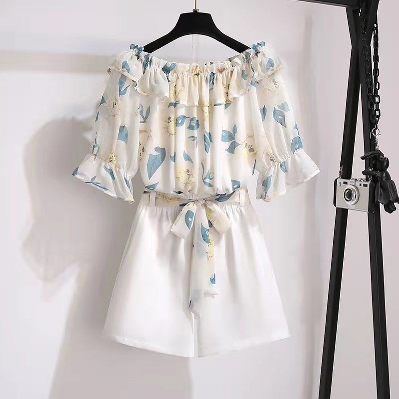 Large Size Slimming Women's Shorts Suit
