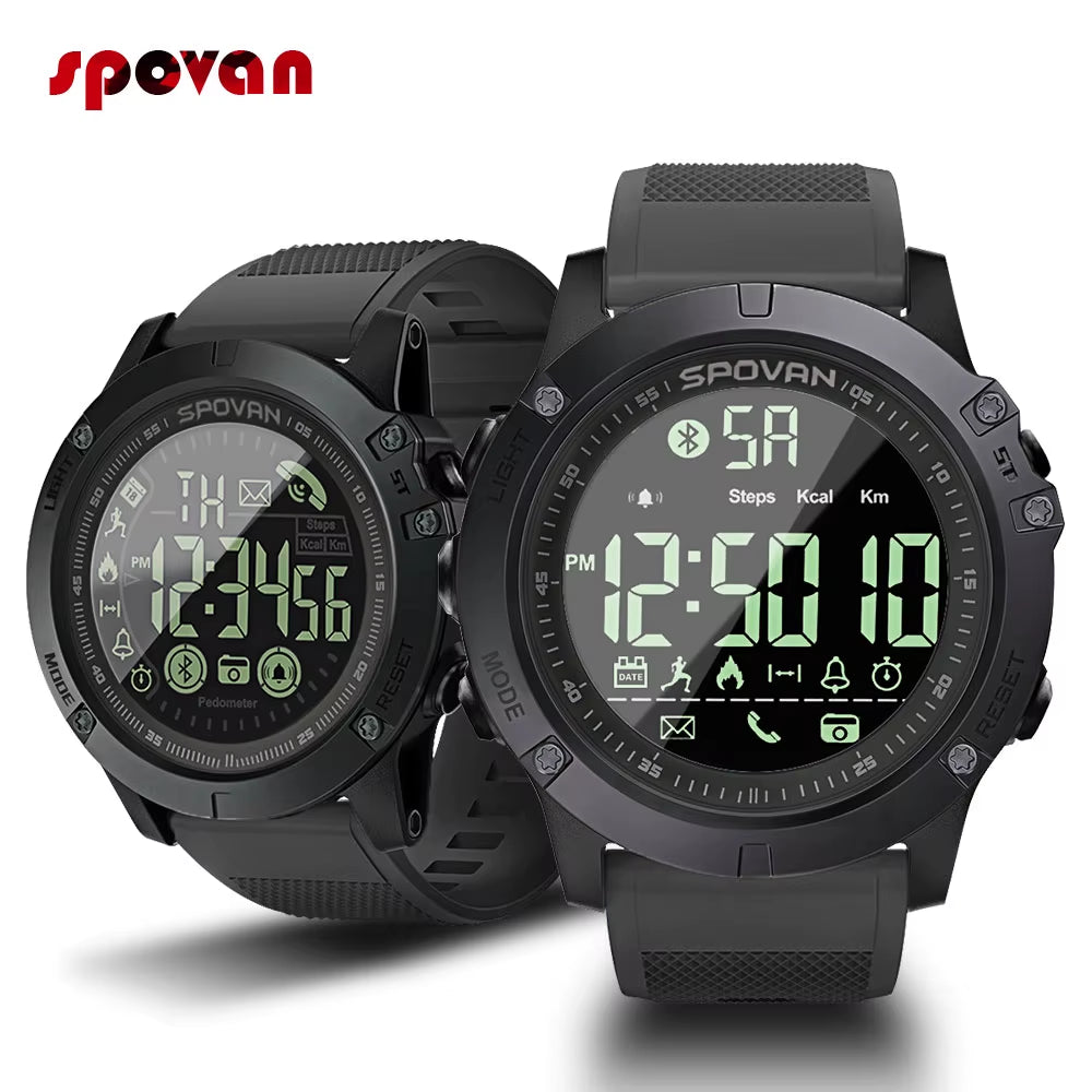 Sport Smart Watch Men Professional 5ATM Waterproof Bluetooth Call Reminder Digital Alarm Clock for Ios Android Phone