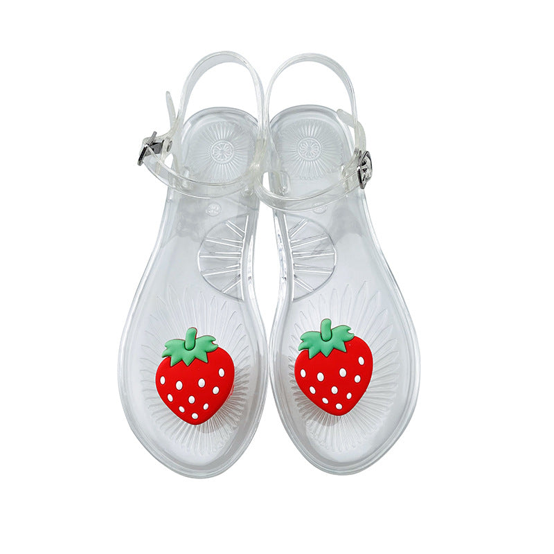 Women's Non-slip Soft Bottom Jelly Sandals Pineapple Beach