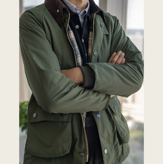 Vintage Safari Corduroy Collar Jacket