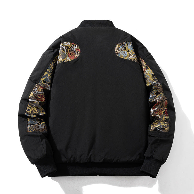 Autumn And Winter Embroidered Baseball Uniform Pilot Jacket Men