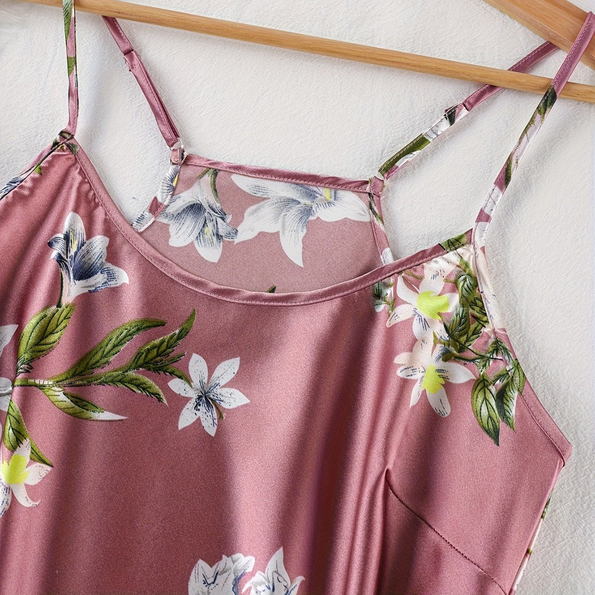 Womens Simulated Silk Camisole Pajama Set Sleeveless Top And Shorts Made From Ice Silk