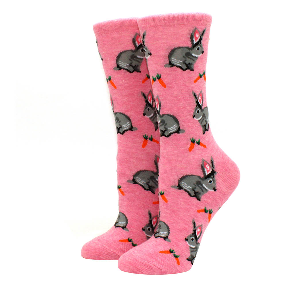 Colorful Women's Cotton Round Socks Funny Banana