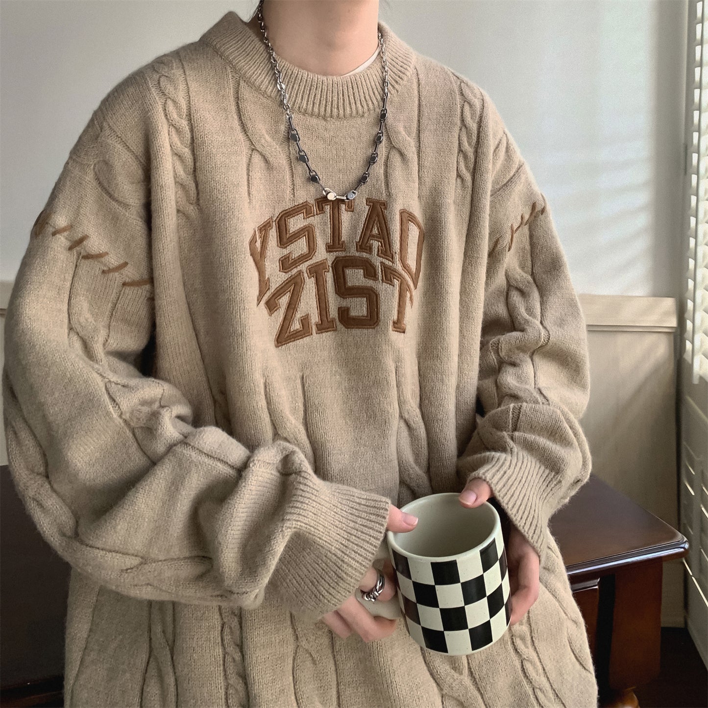 Herre-Lazy-sweater tyk snoet jakke