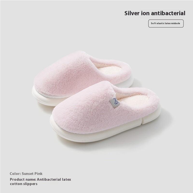 Indoor Odor Proof Plush Slippers With Anti Slip Properties