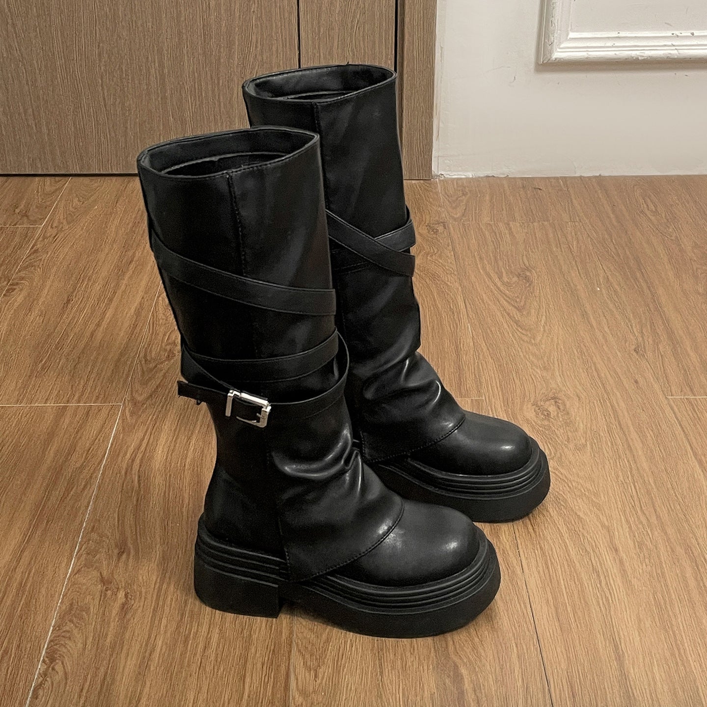 Women's Fashionable Vintage Chunky-Heel Over-the-Knee Boots