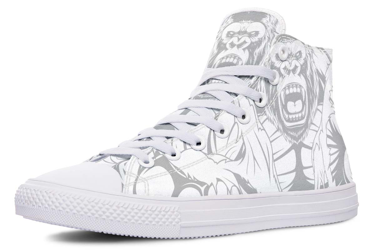 Printed Couple High-top Canvas Shoes