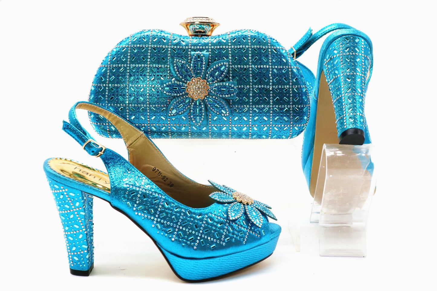 High Heels Peep Toes Shoes Matching Bag New Summer