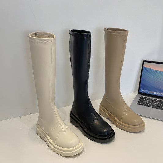 Retro All-match Slim And Tall Boots