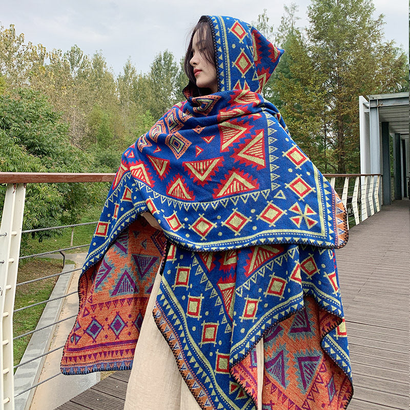 Travel Ethnic Style Women's Shawl Cloak