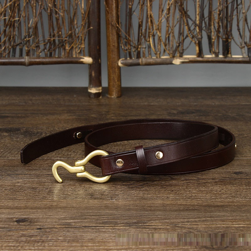 Handmade Retro Women's Fashion Versatile Decorative Thin Belt