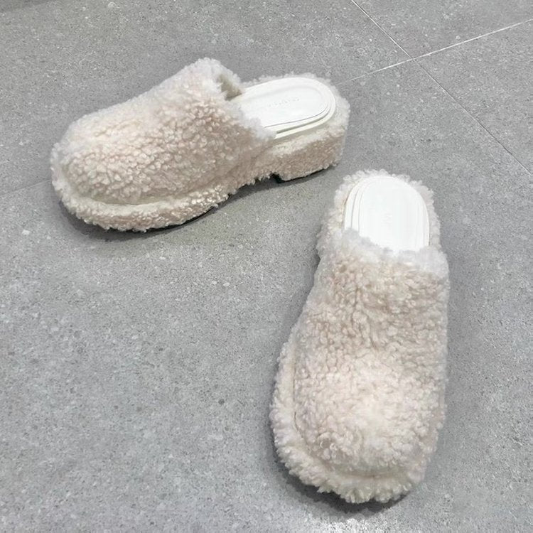 Women's Fashion Personality Baotou Plush Shoes