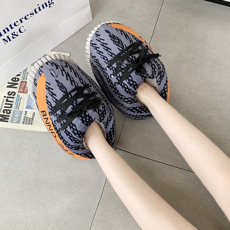 Large Size Cotton Slippers Fashion Cotton Boots Fat Home Bread Shoes