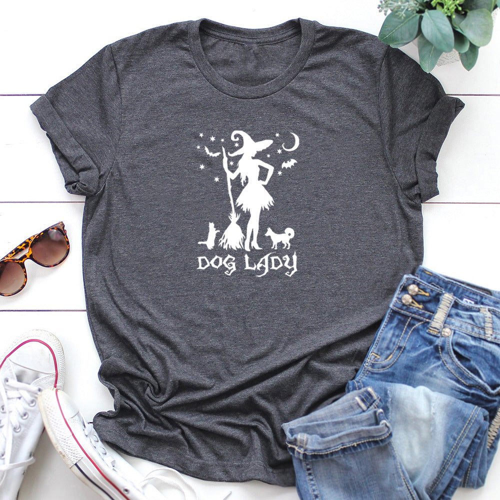 Printed Letters Unisex Top Short Sleeve