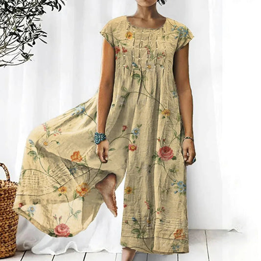Printed Loose Women's Wear Jumpsuit