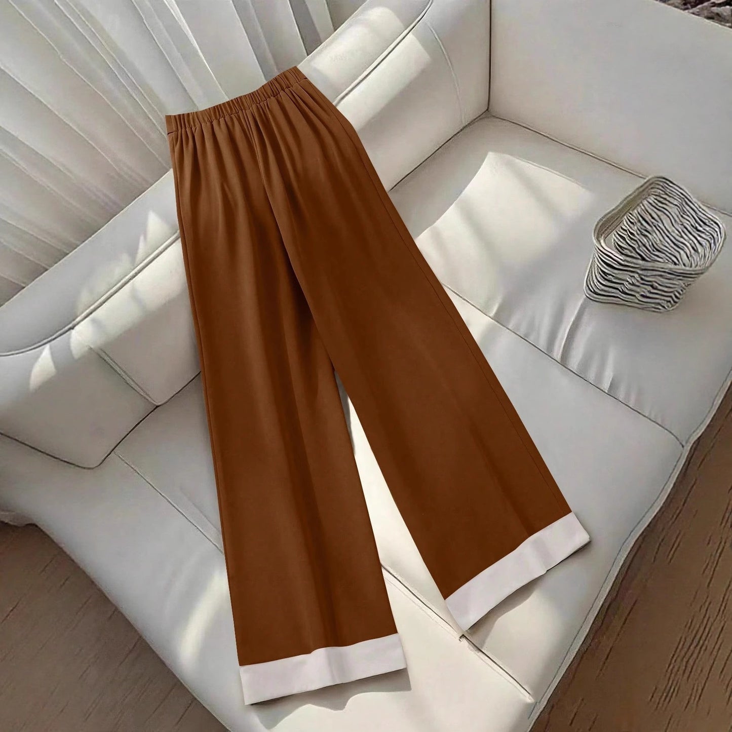 Retro Khaki Design Casualbukser til Kvinder – Efterår
