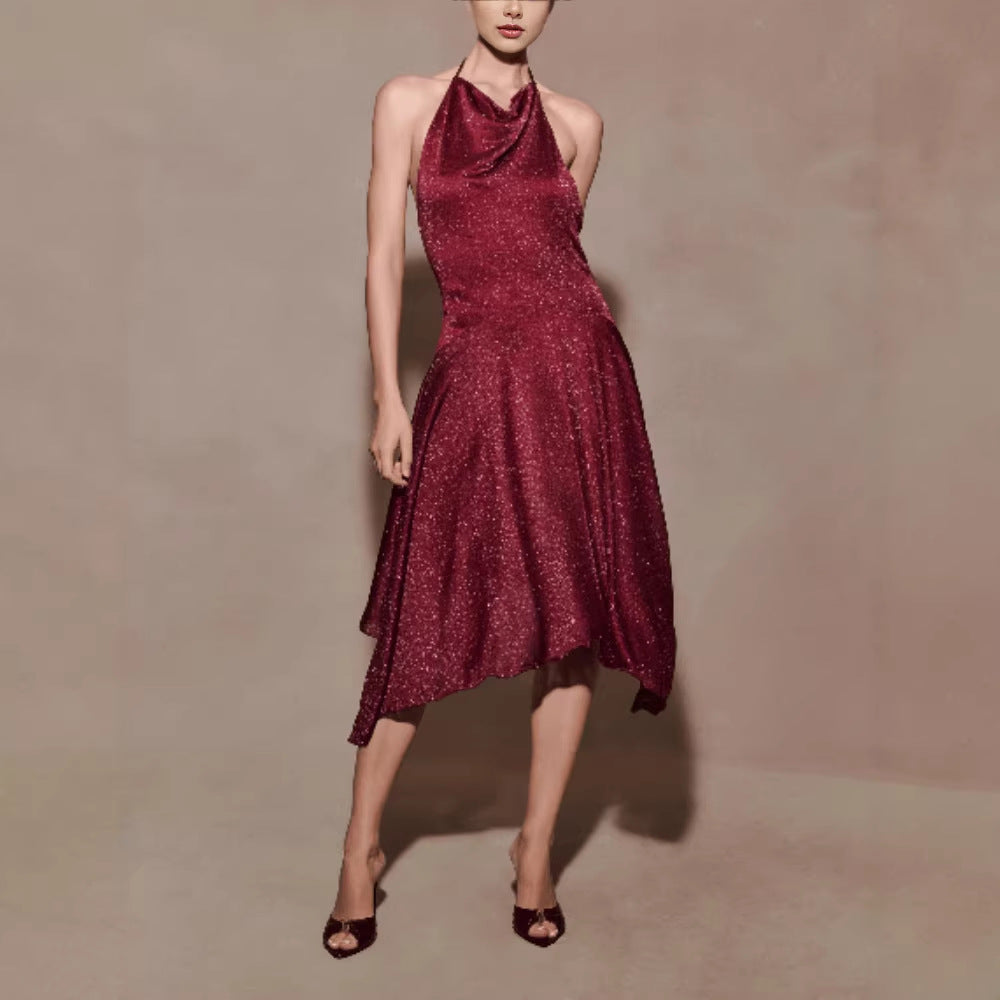 Alluring Feminine Off-shoulder Irregular Party Dress