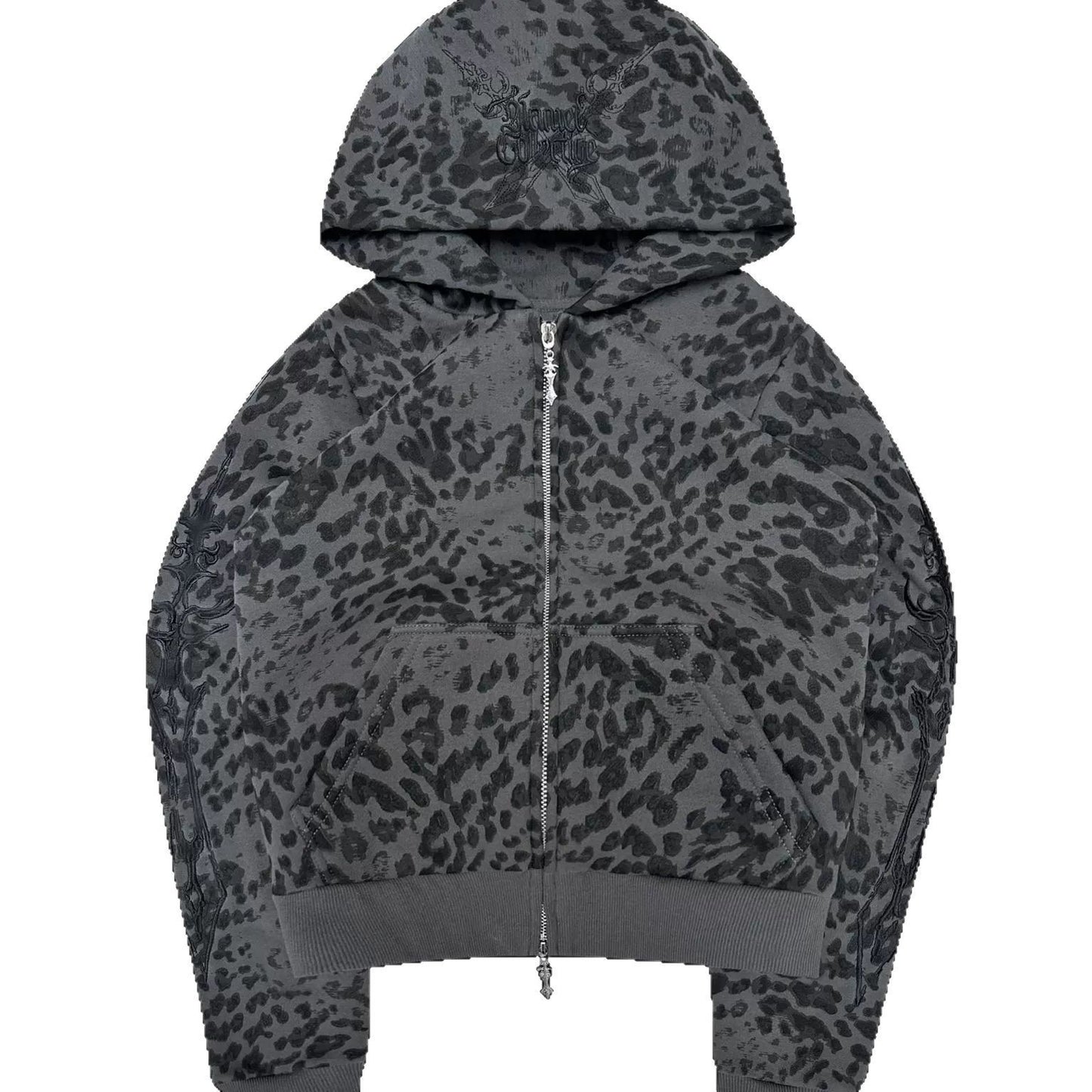 Casual Printed Zipup Hoodie