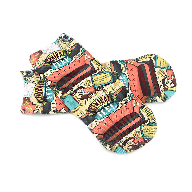 Socks Breathable And Sweat-absorbing Anti-odour Jane Creative Cartoon