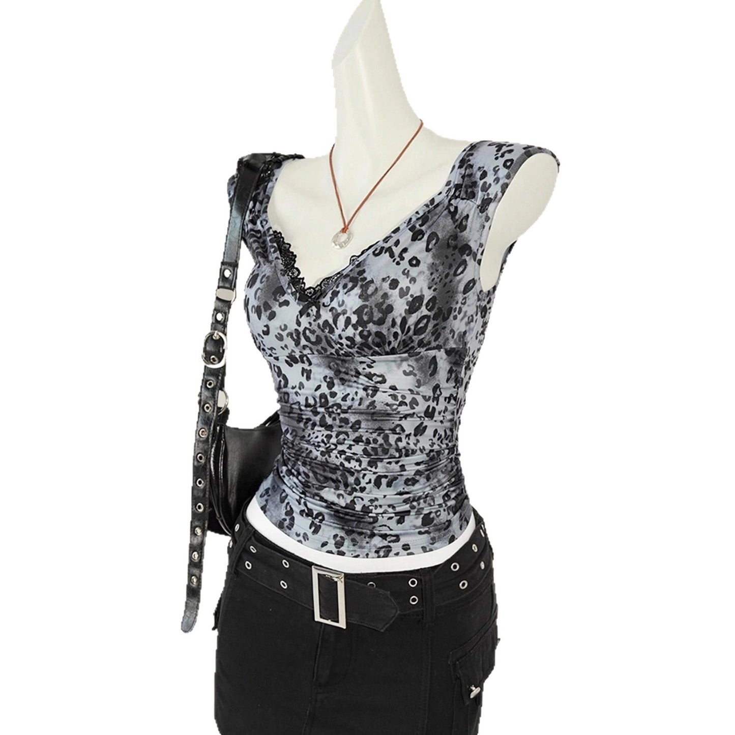 V-hals Blonde-talje Vintage Slankende Vest