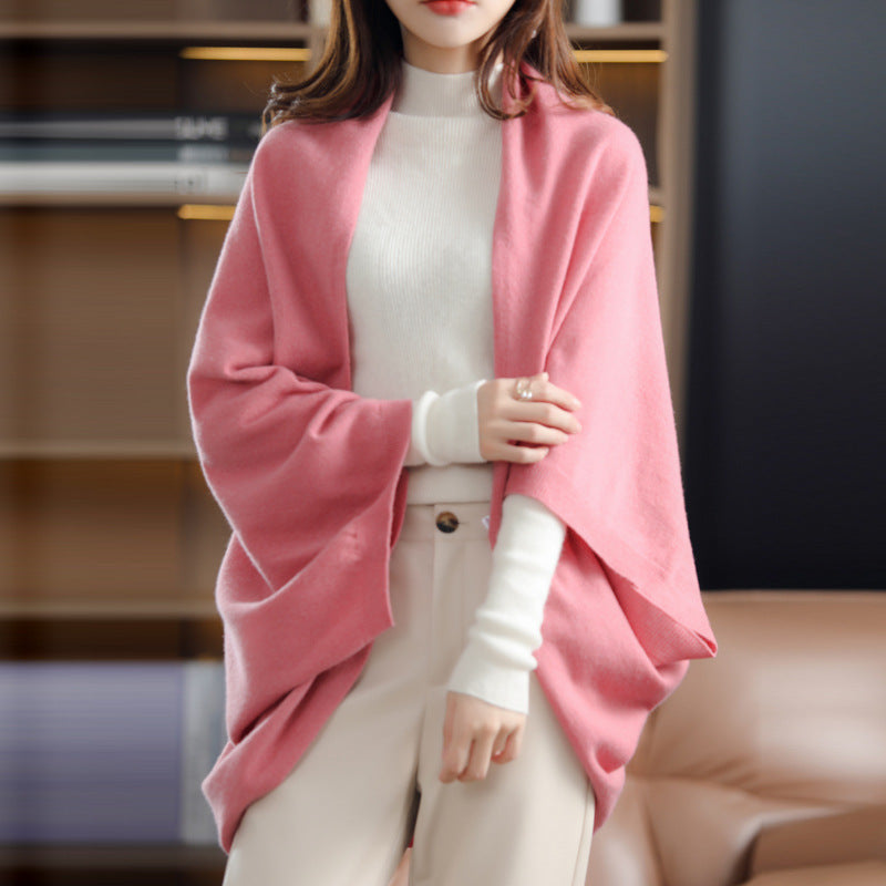 Løs Dame Cardigan/Kappe med Aircondition i Løs Pasform fra Idle Style