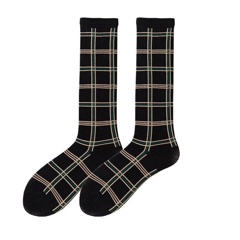 Women's High Tube Calf And Knee Pile Stockings Cotton Socks