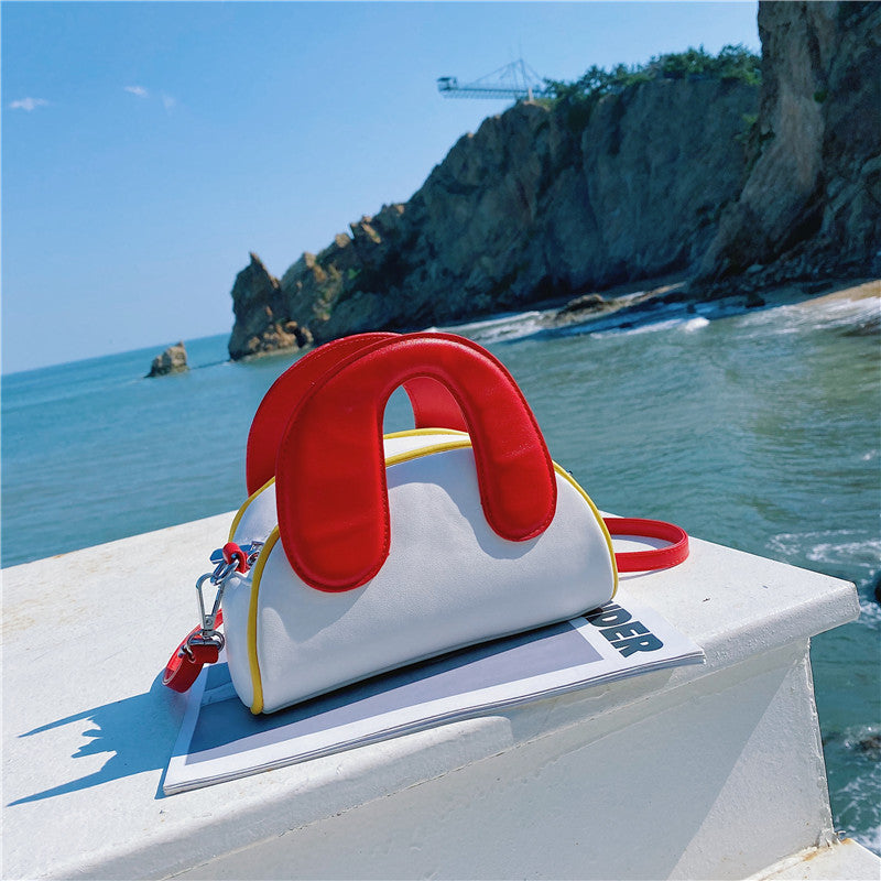 Simple Casual One-shoulder Messenger Small Bag Hit Color Dumpling Bag