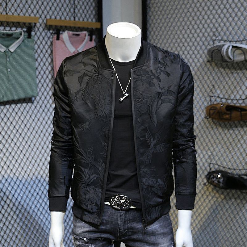 Slim Fit Baseball Collar Jacket Short Personality