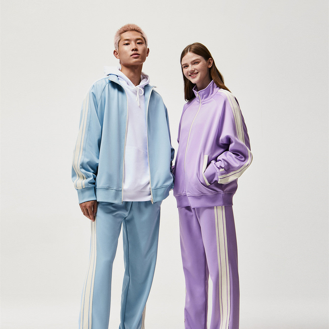 Cream Contrast Ribbon Suit Couples Jacket