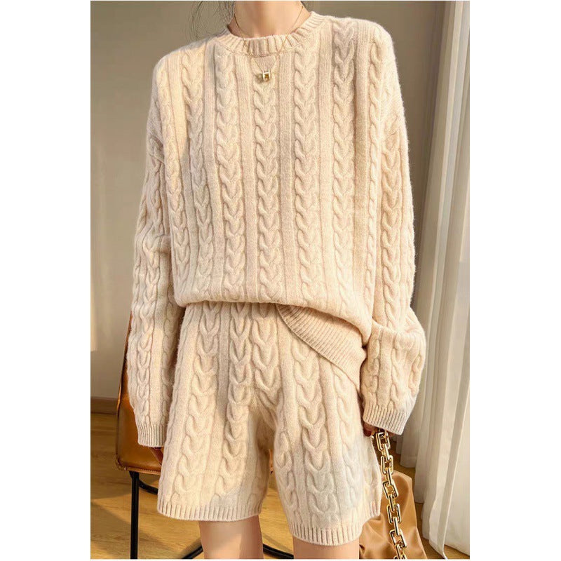 Early Autumn Temperamental Minority Idle Style Sweater Set