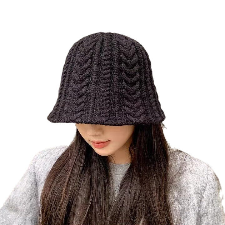 Knitted Simple Twist Bucket Hat