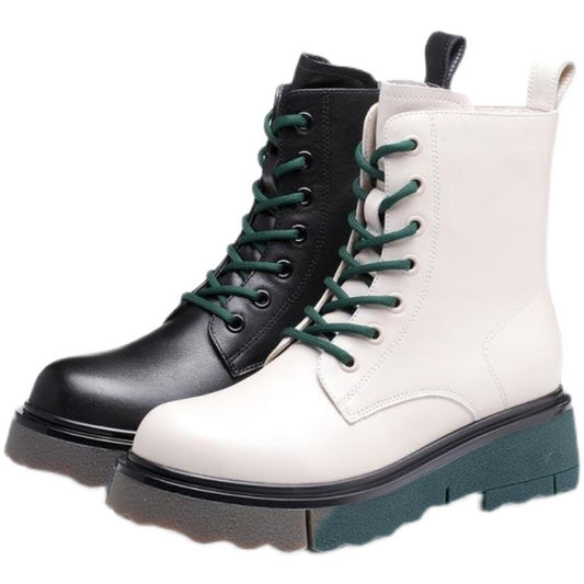 Retro Round Toe Short Boots Women's Single Boots