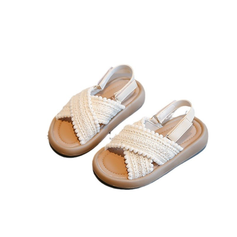 Casual Soft Bottom Children Older Children's Retro Beach Shoes