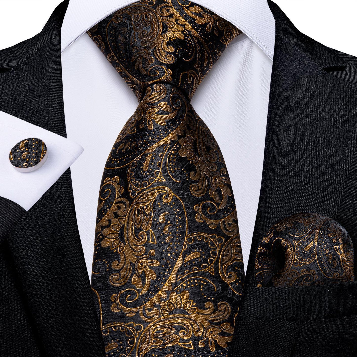 Vintage Jacquard Paisley Tie 3-Piece Set