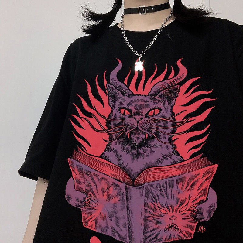 Printed Women's T-shirt Casual Short Sleeve Cool Girl Top
