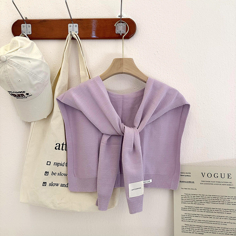 Fashion Shawl All-match Solid Color Scarf