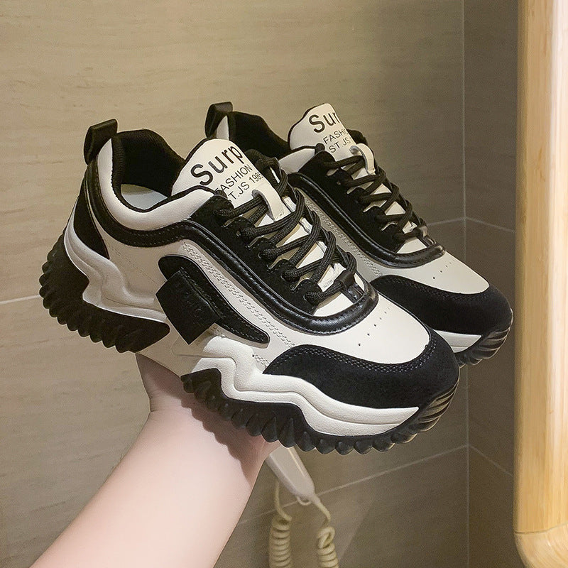 Moderigtig all-match internetberømthed stegte gade-studerende tykbundet øget fritids-sneaker