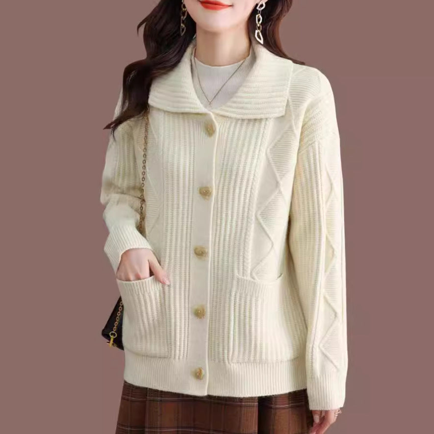 Outerwear Loose Casual Stretch Long Sleeve Sweater