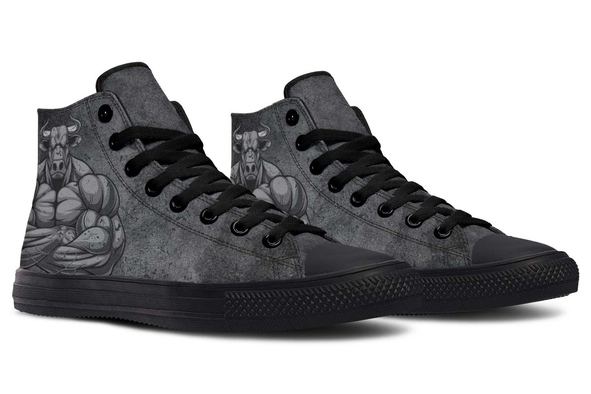 Men's And Women's Fashion Color Printing High-top Canvas Shoes