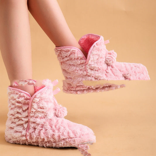 Women's Autumn And Winter Warm Boots, Home Indoor Cotton Shoes