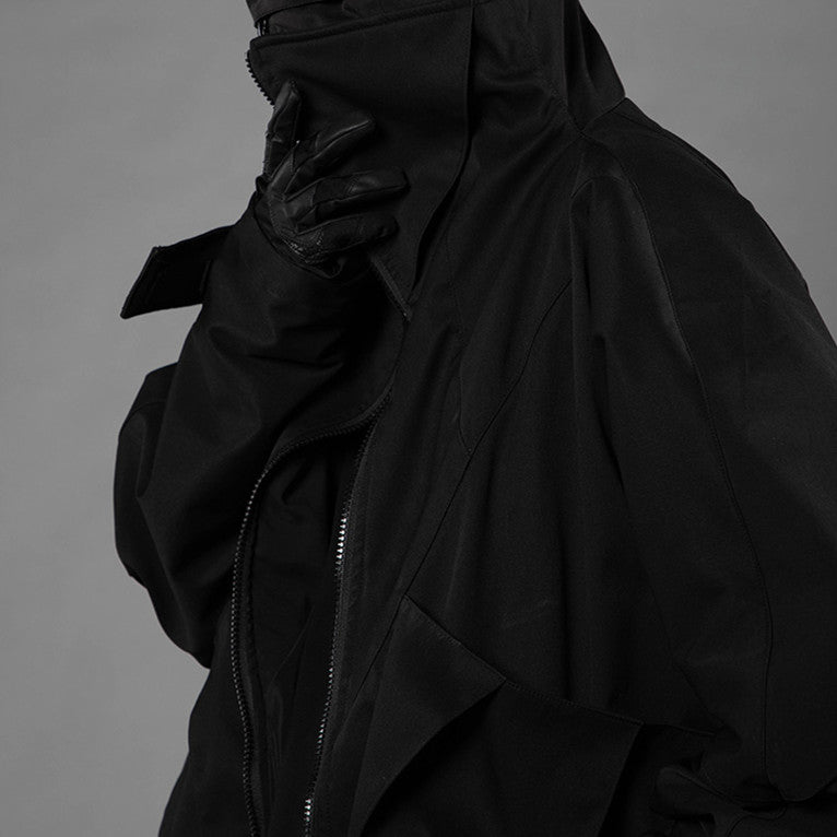 Multi-functional Ninja Stitching High-necked Hooded Jacket.