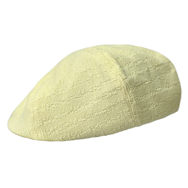 Face-looking Small Beret Children's Pleated Seersucker