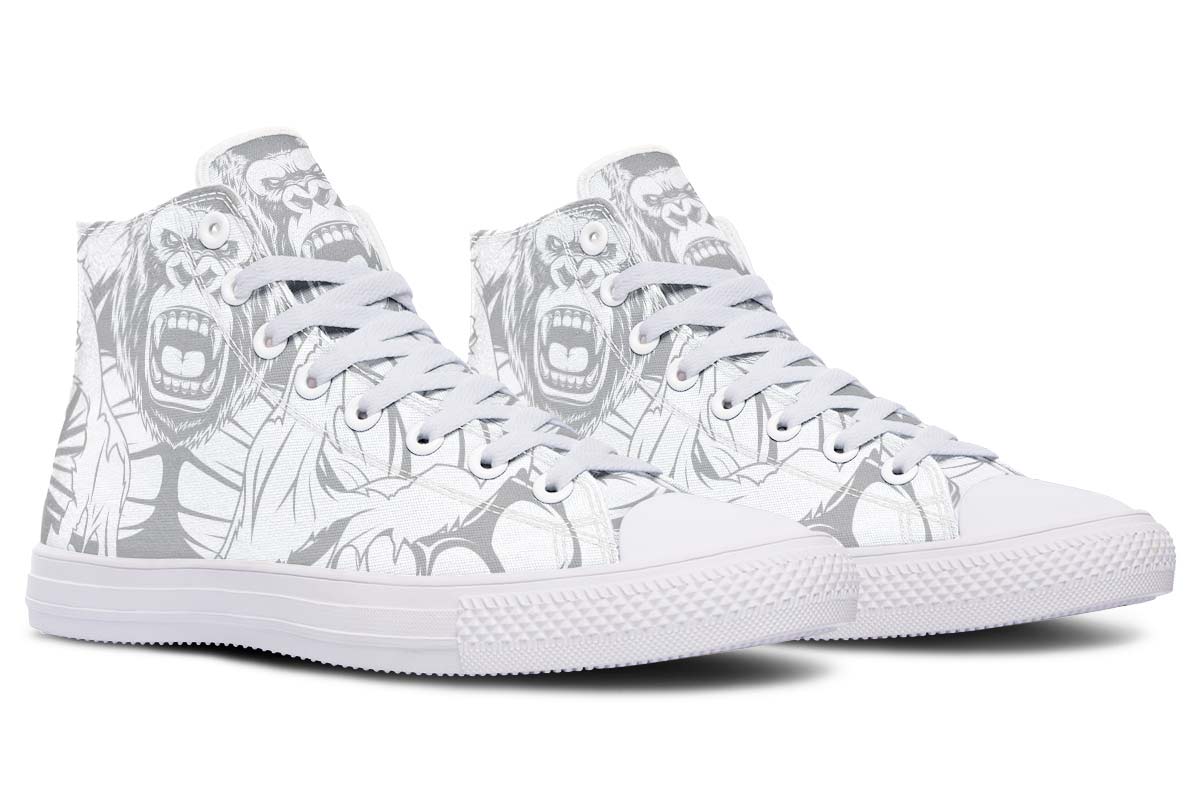 Printed Couple High-top Canvas Shoes