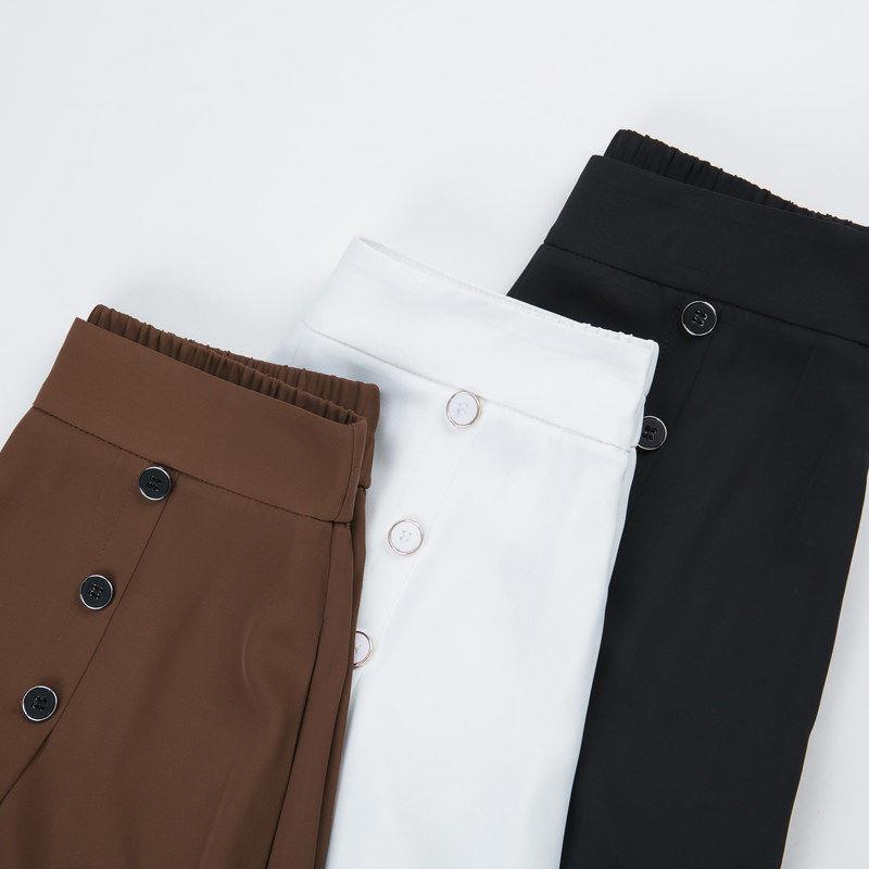 Slim Middle-aged Women's Trousers With Nine-quarter Skirt